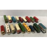 Collection of 65 unboxed buses, coaches and other vehicles in varying condition, 1:76 scale, some