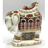 A Royal Crown Derby paperweight, 'Large Elephant', with printed marks to base and gold stopper, with