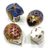 Four Royal Crown Derby paperweights, 'Debenhams Squirrel', 'Country Mouse', 'Computer Mouse' and '