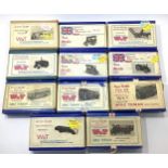 A collection of 11 W&T - Mike Toman Scale Models white metal model kits including 4 buses. BMMO