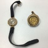 Two various 9ct gold cased ladies watches (Both AF) gross weight approximately 34.3g