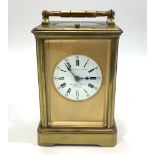 A 19th Century brass cased repeating carriage clock