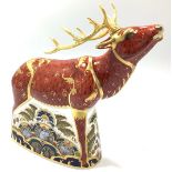 A Royal Crown Derby paperweight, 'Sherwood Stag', limited edition 268/395, specially commissioned by