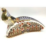 A Royal Crown Derby paperweight, 'The 250 Collection Lady Amherst Pheasant', signature edition