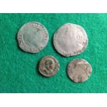 An interesting selection of coins and a medallion ' a Constantine Roman coin from 303-347 AD; and