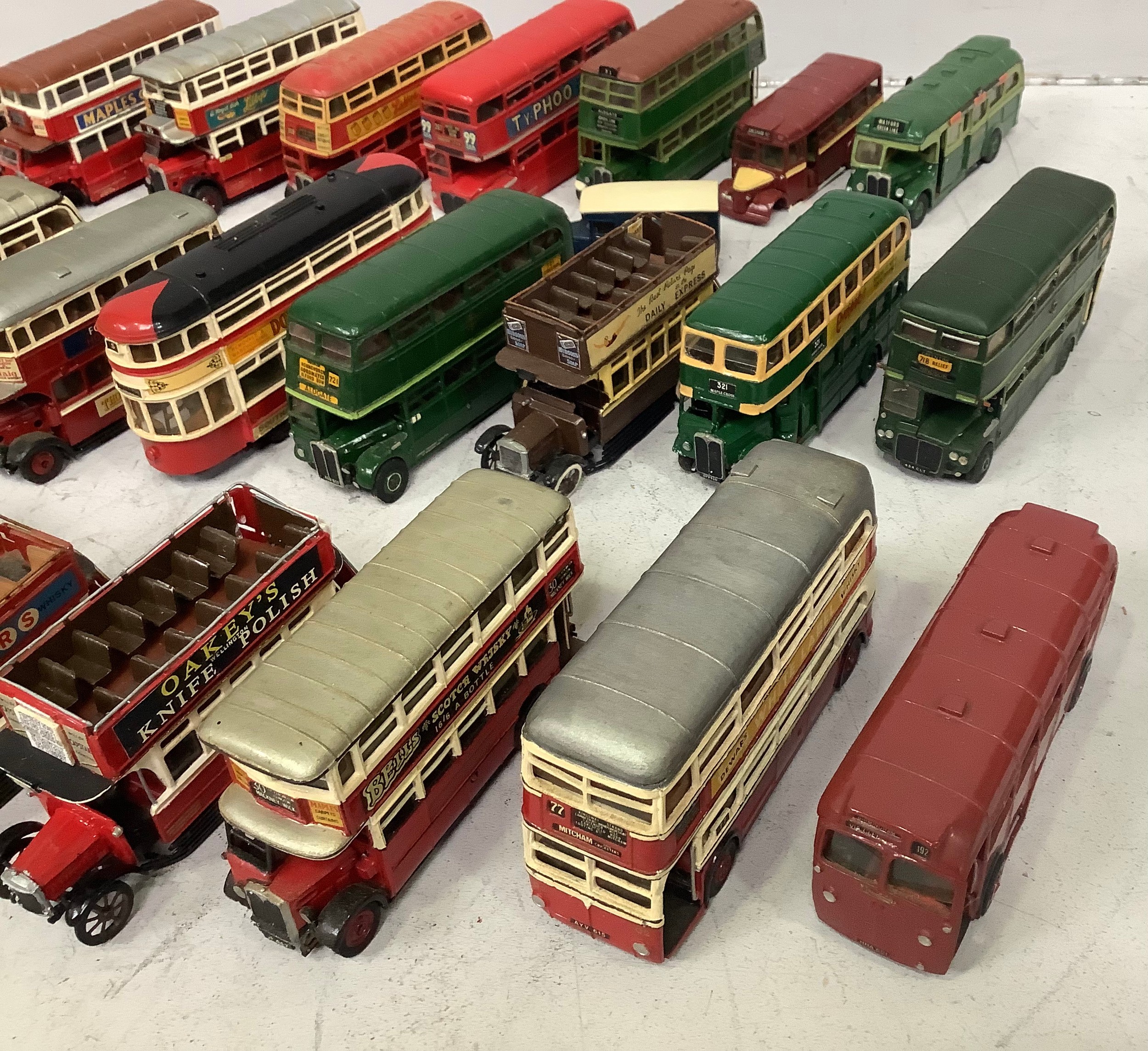 A collection of 57 unboxed buses, coaches and trams of varying condition from Varney and Pirate - Image 4 of 6