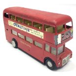 SPOT-ON models by Tri-ang 1:42 scale L.T. ROUTEMASTER BUS with replacement rear wheels, unboxed