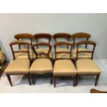 A 'harlequin' set of eight 19th century dining chairs, comprising a set of four a part set of