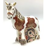 A Royal Crown Derby paperweight, 'Welsh Cob', One of a limited gold backstamp edition number 26/100,