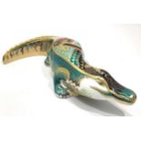 A Royal Crown Derby paperweight, 'Alligator', with printed marks to base and gold stopper, with box,