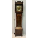 A thirty-hour long-case clock, the brass dial inscribed Josiah Hill, Homer, applied silvered chapter