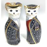 A pair of Royal Crown Derby paperweights, 'Diamond Jubilee Pearly King and Queen', limited edition