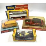 Four various Dinky Toys models including Mercedes Benz Truck No. 940, 'Motorway Services' Ford