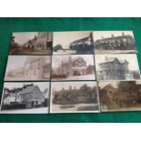 Approximately 26 standard size super Sussex postcards - ALL of post offices - plus around 50 other