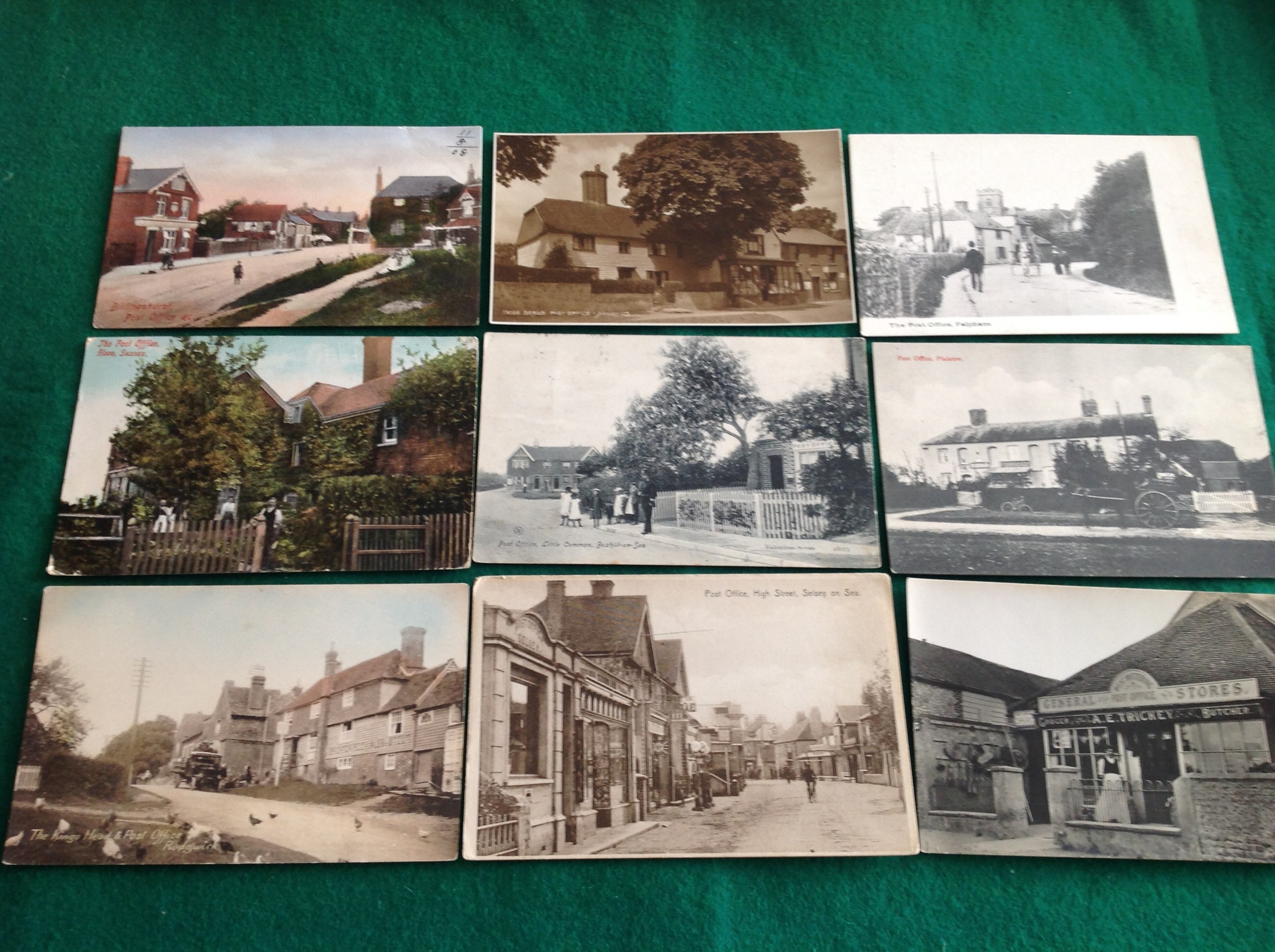 Approximately 26 standard size super Sussex postcards - ALL of post offices - plus around 50 other - Bild 2 aus 5