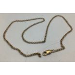 A 9ct gold Belcher necklace chain, 24" in length, 14.4g