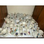 A large quantity of Goss crested china, all Portsmouth and Southsea, including a swan, jugs,