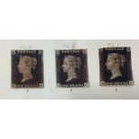 SG Windsor Album 1 & 2, GB Victoria to ERII, including three 1d penny Blacks, pl. 5 with 4 clear
