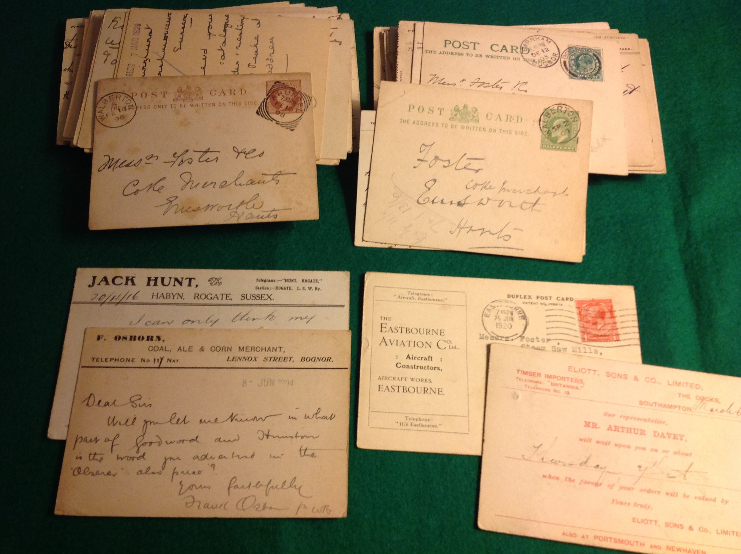 Sussex postal history with some interesting local history cards sent by traders to the owners of a - Bild 3 aus 5