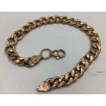 A 9ct gold curb link bracelet, 8.5" in length, 7.6g