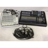 A Tascam DP-32SD digital portastudio together with a Phonic MU1722X 17-input 2-bus mic/line mixer