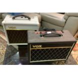 A Vox VBM1 Brian May signature guitar amplifier, together with a Vox Pathfinder Bass 10 amplifier