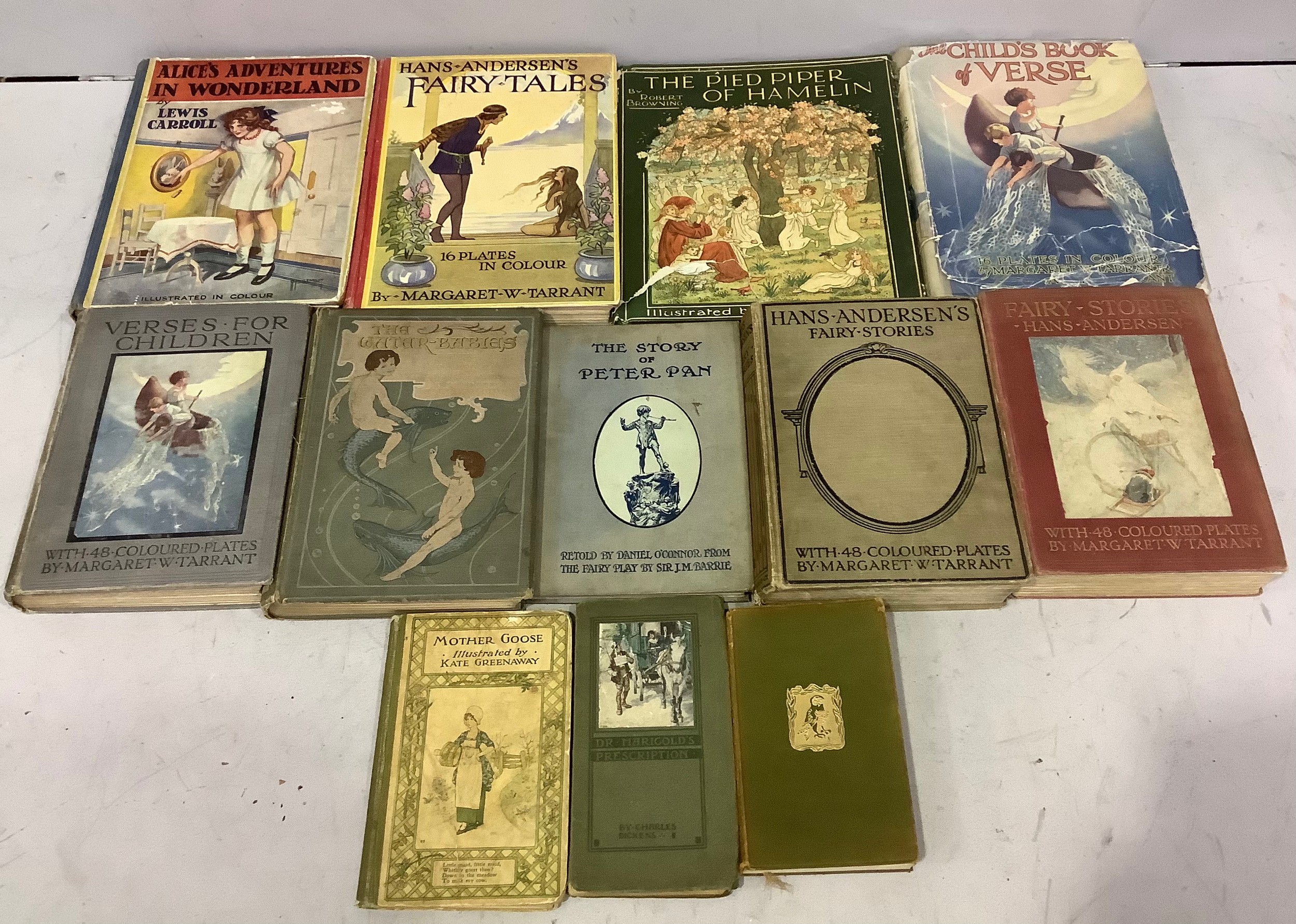 A quantity of old books including two various Hans Andersen's Fairy Stories, Fairy Tales, The
