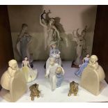 Various ceramics including a Lladro porcelain figurine 'Our Lady With Flowers' No. 5171, two Spanish