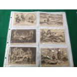 A small collection of approximately 48 World War One comic art cards ' 19 by the ever-popular artist