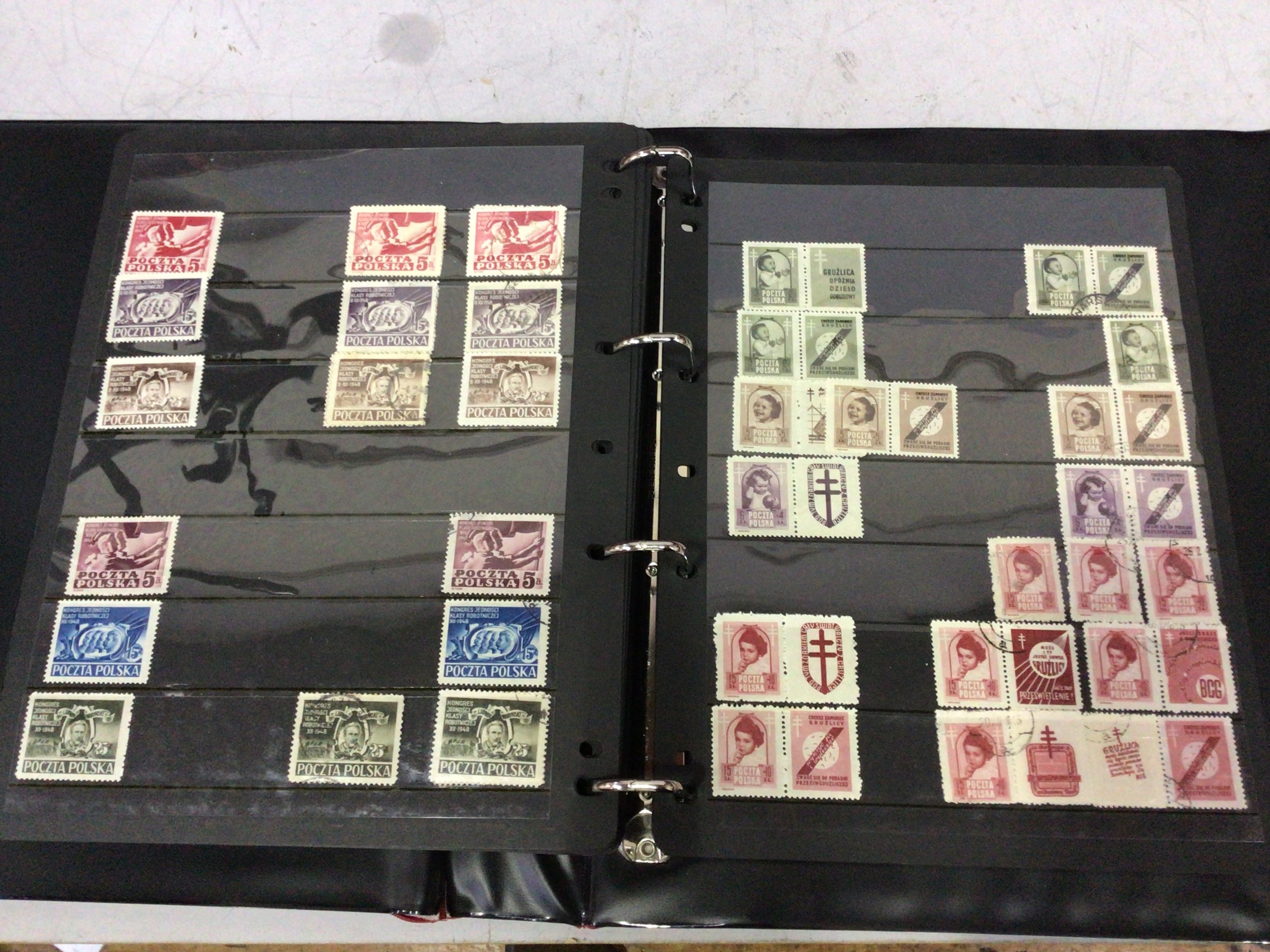 An extensive collection of Poland stamps, um/m and used, in stock cards comprising 16 ring-binder - Bild 11 aus 13