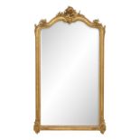French Rococo-Style Giltwood Mirror