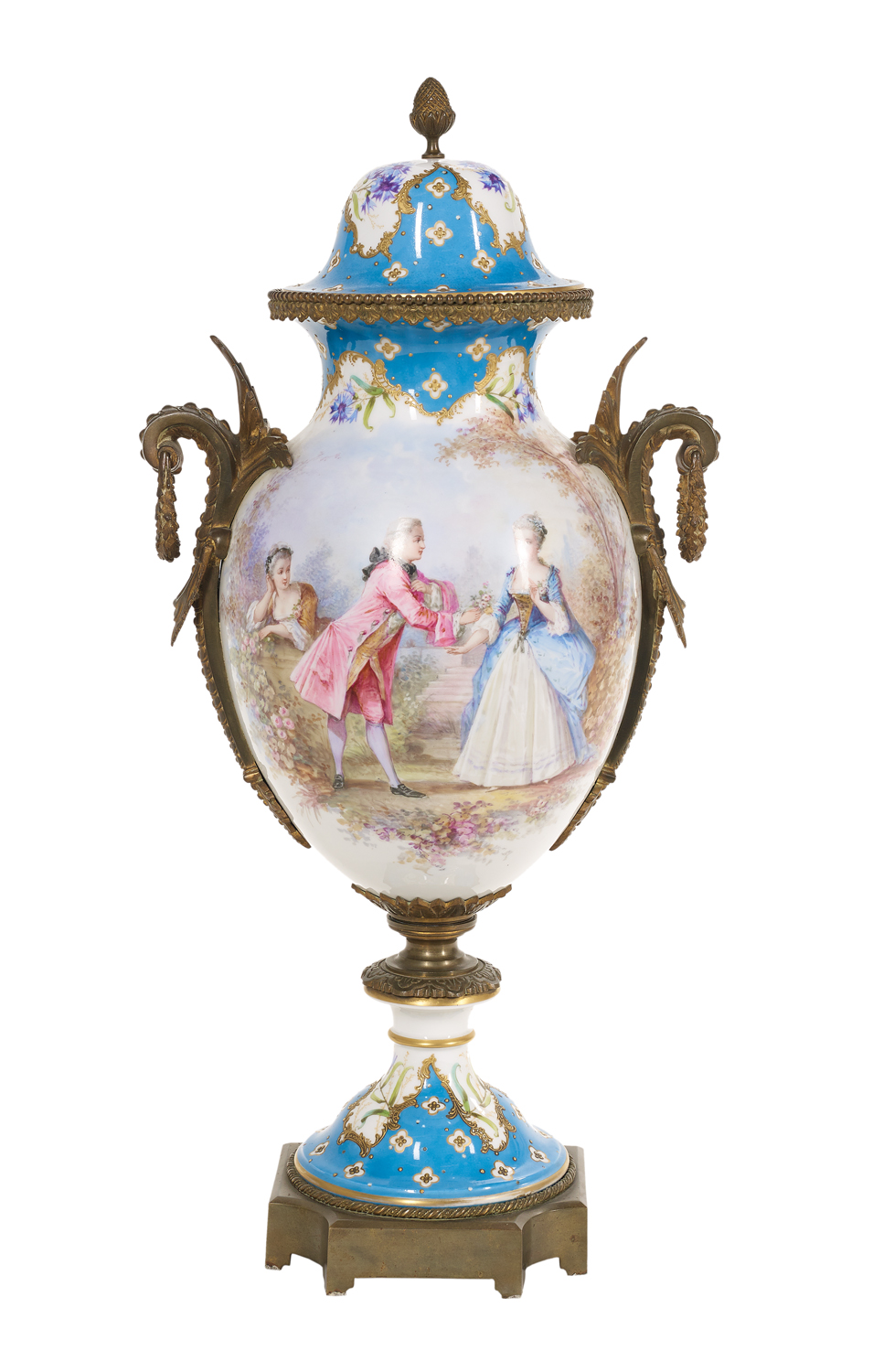French Bronze-Mounted Porcelain Urn