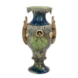 Palissy-Style Majolica Pottery Vase