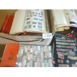 Stamps : Box of stamps in albums incl 2 British C