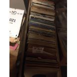 Records : Large crate of unsorted 7" singles - at