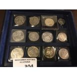 Coins : Box of various silver coins - some actual