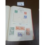 Stamps : Small red album KGVI commonwealth mostly