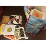 Records : Large bag of unsorted 7" singles 250+ -