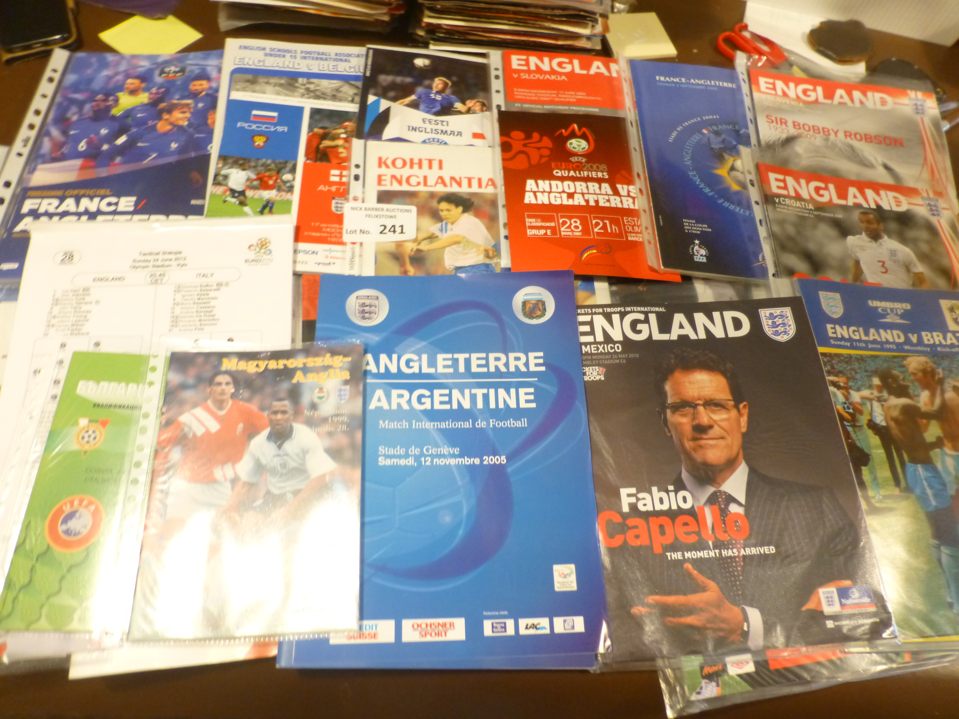 Football : England programmes - modern home/away - - Image 2 of 2