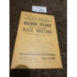 Speedway : Dagenham v Romford 17/04/1938 programme