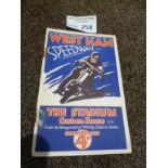 Speedway : West Ham v Sheffield programme 31/05/19