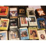 Records : 8 track cassettes - box full all seems o