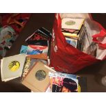 Records : Large bag of unsorted 45's 250+ inc Judg