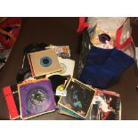 Records : Large bag of unsorted 45's 250+ - good n