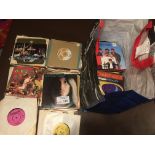 Records : Large bag of unsorted 7" singles 250+ -