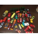 Diecast : Big box of various play worn vehicles in