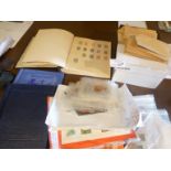 Stamps : Large box of stamps in albums/progs loose