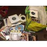 Records : Large bag of unsorted 45's 250+ - good n
