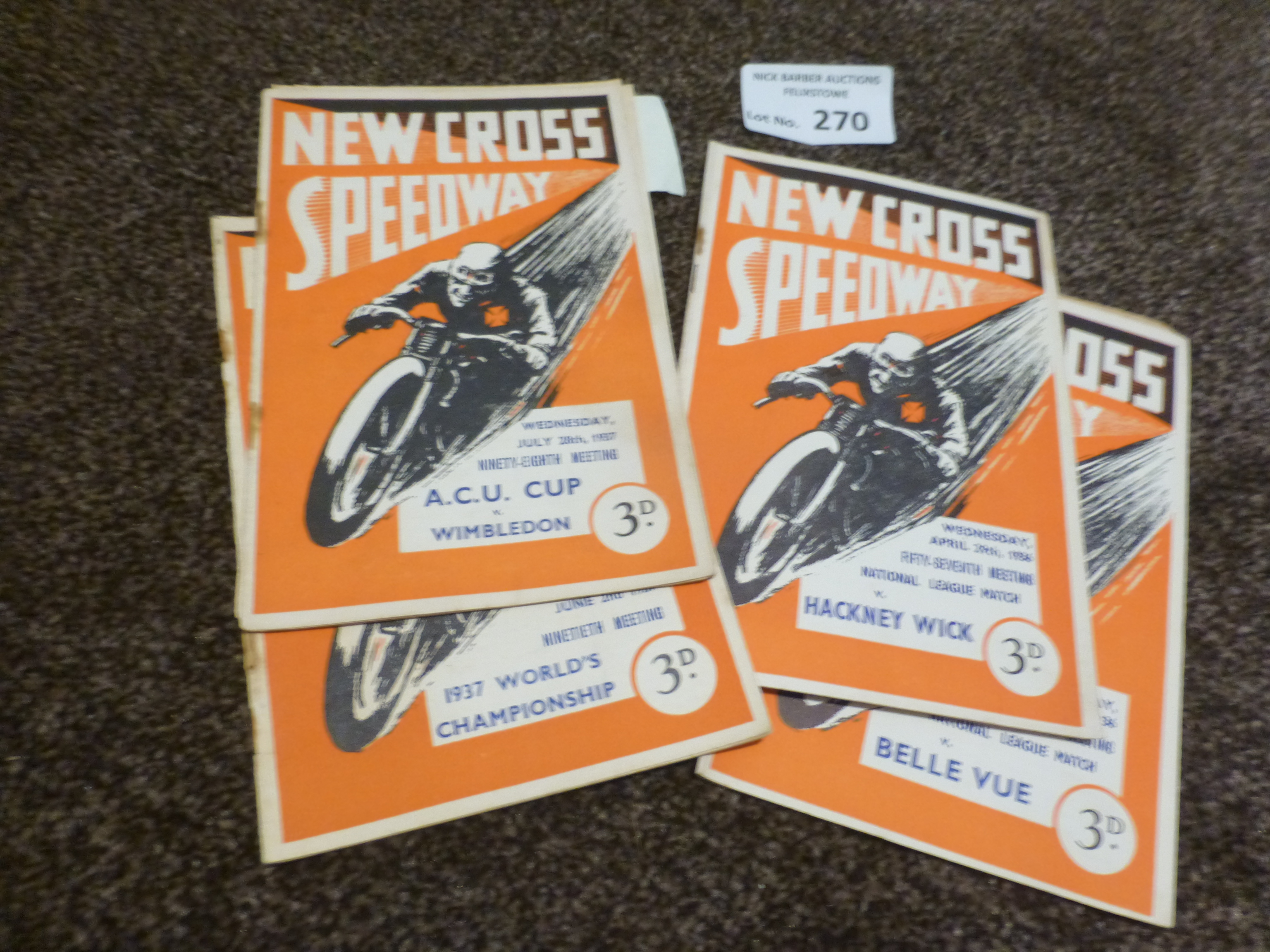 Speedway : New Cross programmes (4) v Belle Vue 06