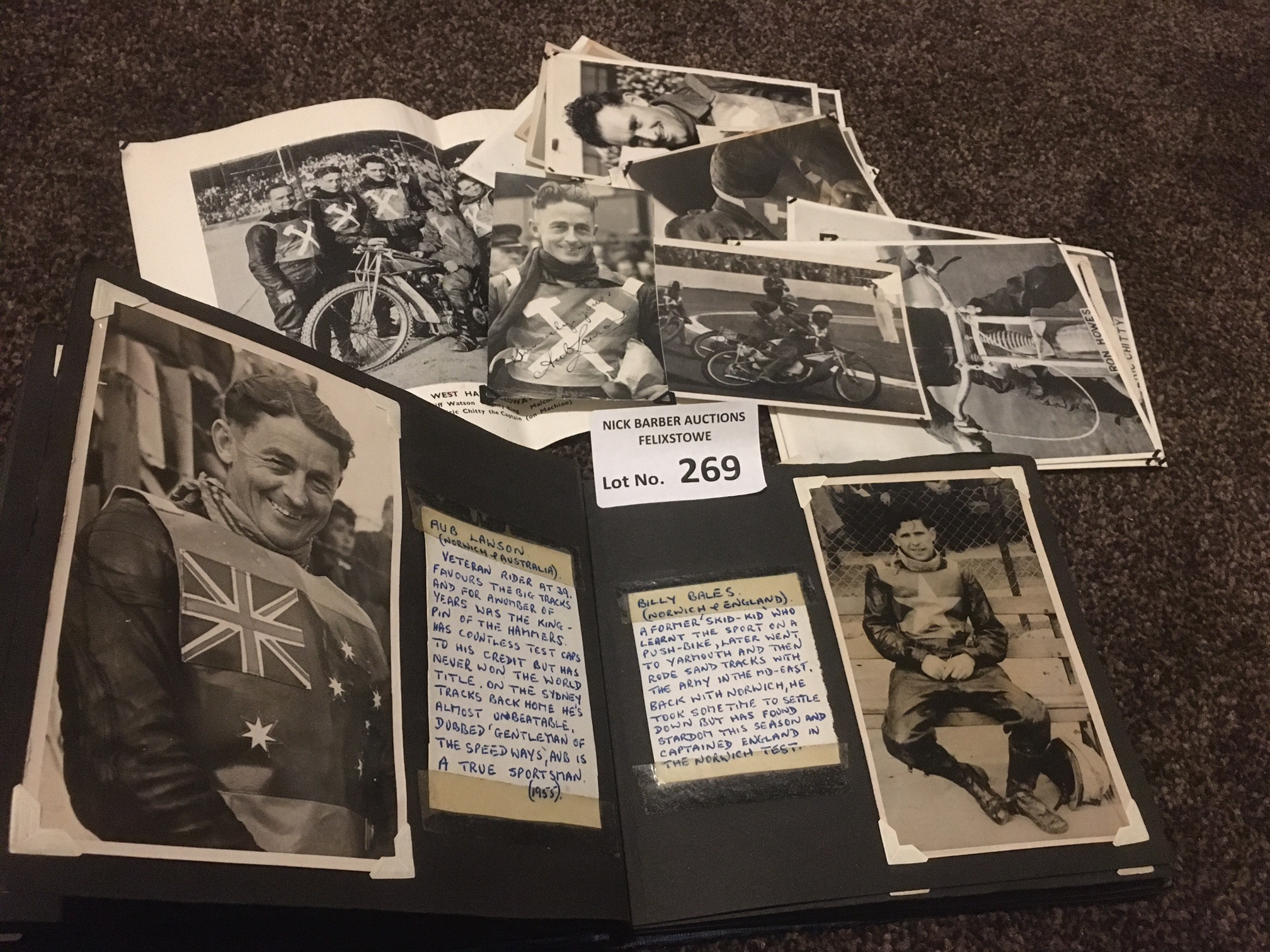 Speedway : Photograph album 1940's/50's & some loo